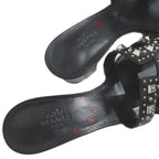 Hermes Oasis Studded Sandals Size 36 Black Apparel Shoes — view 7