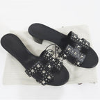 Hermes Oasis Studded Sandals Size 36 Black Apparel Shoes — view 9