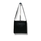 Bottega Veneta One Shoulder Bag Intrecciato Leather Black Gusset Soho Hobo