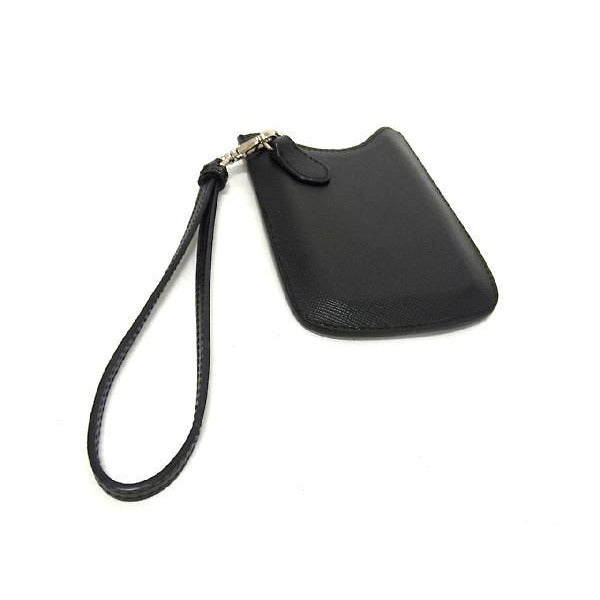 Prada 1 N1552 Saffiano Leather Ipod Case Ipodcabas Women Men Black At0603 — view 2