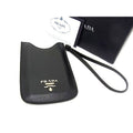 Prada 1 N1552 Saffiano Leather Ipod Case Ipodcabas Women Men Black At0603