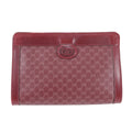 Gucci Vintage Micro GG Leather Clutch Pouch Business Bordeaux