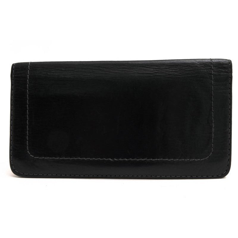Louis Vuitton Long Wallet Men Leather Black Utah Porto Valur