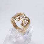 Hermes Ring 750 Gold Antique Diamond Jewelry — view 2