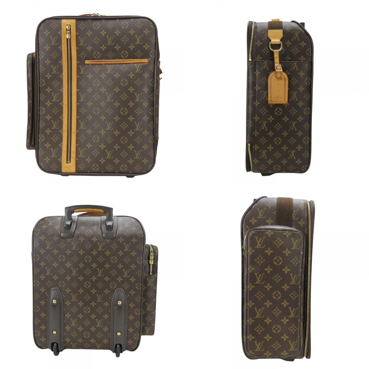Louis Vuitton Travel Bag Trolley Bosford 50 Monogram Leather Brown Trunk