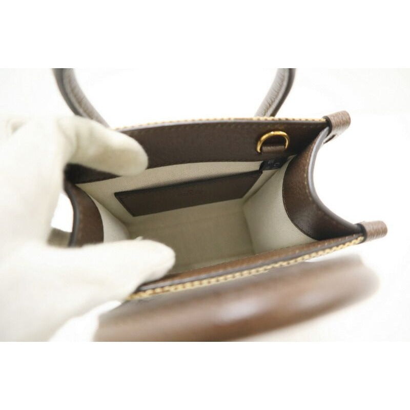 Gucci Jumbo GG Mini Tote Canvas Leather Brown Beige — view 5