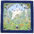 Hermes Carre 90 Sichuan Silk Navy Scarf 0124