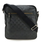 Gucci GG Imprime Shoulder Bag Pochette Crossbody Leather Black