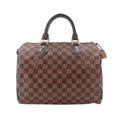 Louis Vuitton Damier Speedy 30 Hand Bag Ebene Brown Gold