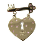 Chanel Brooch Heart Lock Plated — view 2