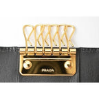 Prada Key Case Holder 6 Rings 1 Pg222 Vitello MOVE Shape Push Leather — view 3