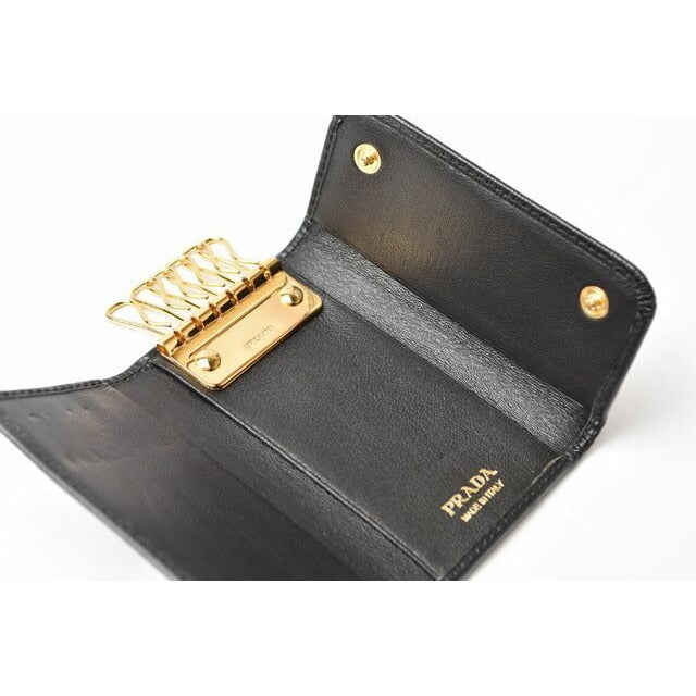 Prada Key Case Holder 6 Rings 1 Pg222 Vitello MOVE Shape Push Leather — view 5