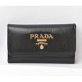 Prada Key Case Holder 6 Rings 1 Pg222 Vitello MOVE Shape Push Leather