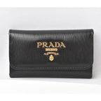 Prada Key Case Holder 6 Rings 1 Pg222 Vitello MOVE Shape Push Leather