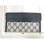 Gucci Wallet GG Supreme Interlocking 035 381 Beige Navy Leather — view 2