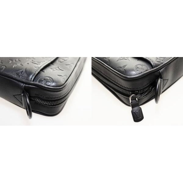 Louis Vuitton Trio Messenger Monogram Shadow Shoulder Bag Noir Black — view 3