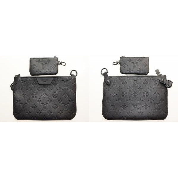 Louis Vuitton Trio Messenger Monogram Shadow Shoulder Bag Noir Black — view 6
