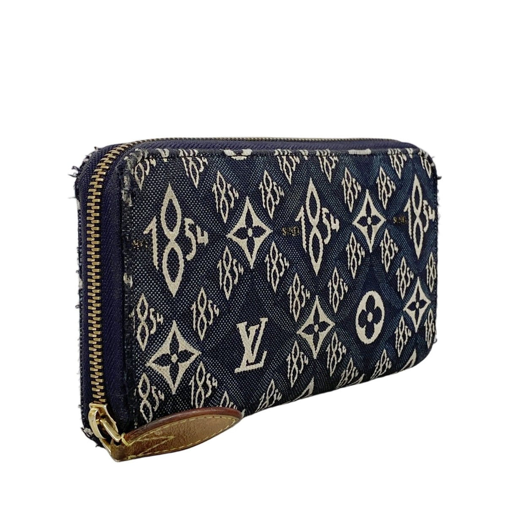 Louis Vuitton Wallet Monogram Jacquard Zippy Blue — view 2