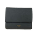 Celine Trifold Wallet Small Gray Leather