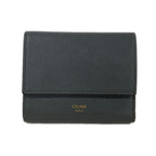 Celine Trifold Wallet Small Gray Leather