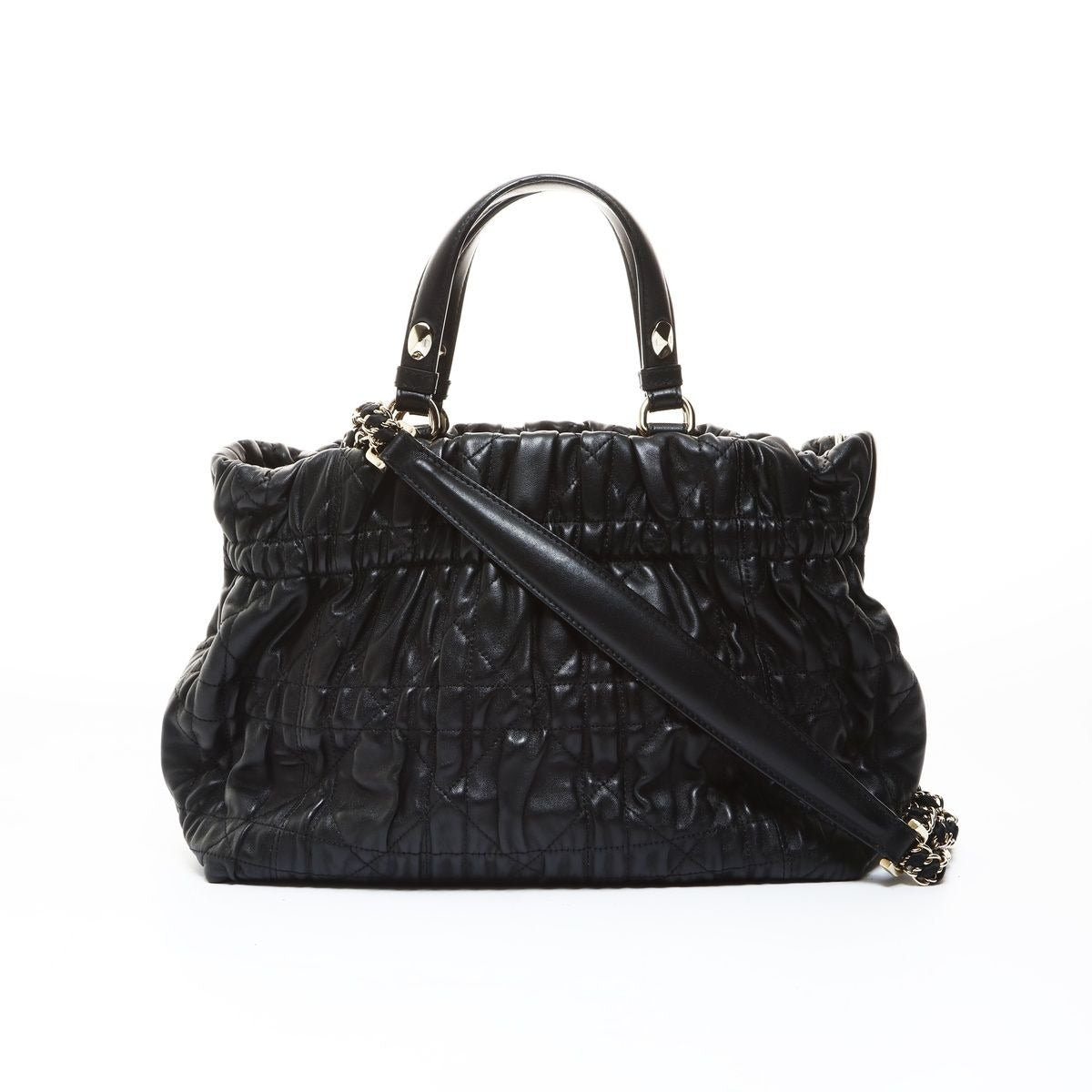 Dior Tote Leather Gathered 2-Way