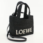Loewe Tote Mini 2-Way Font Basket Raffia Leather
