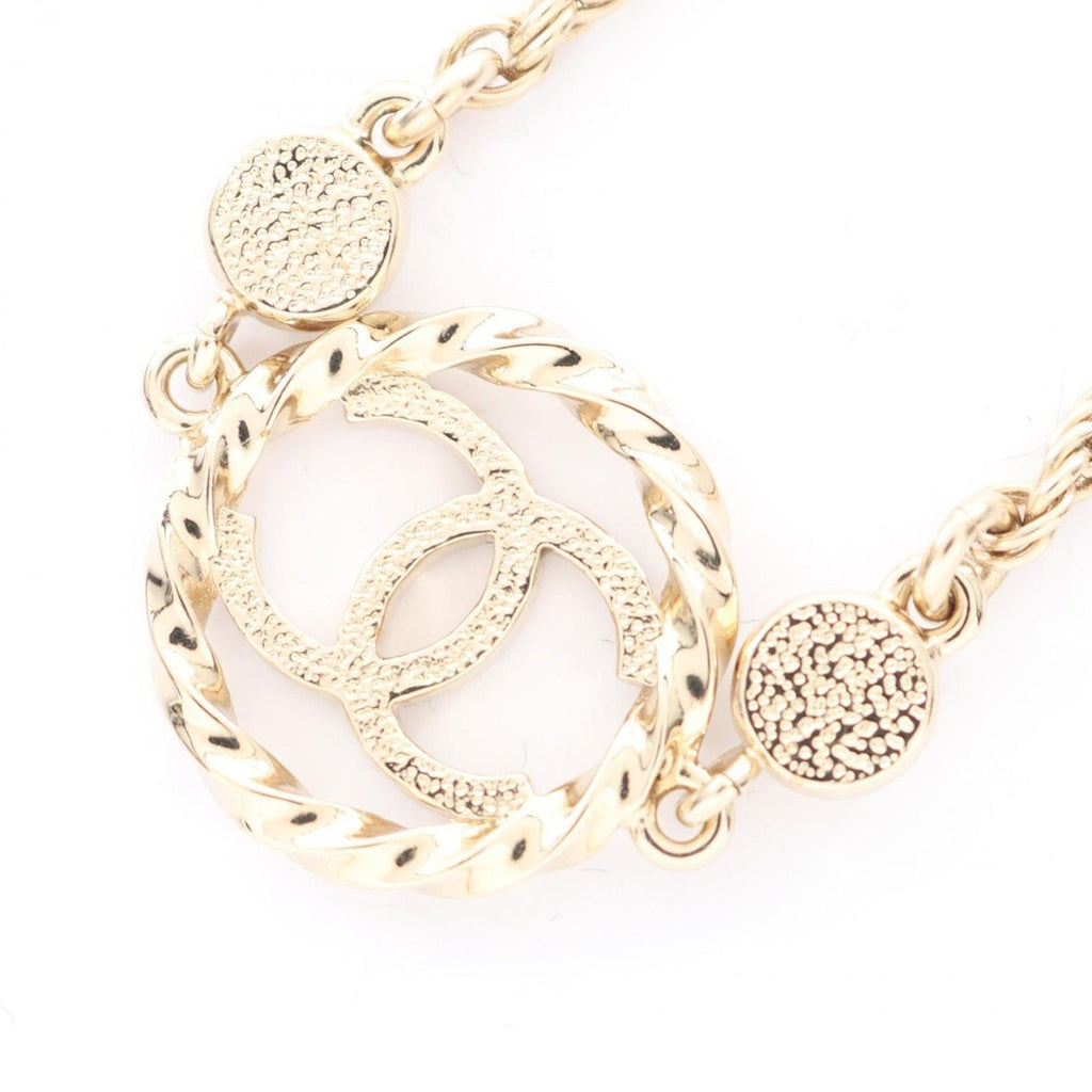 Chanel Necklace CC Logo Pink Choker — view 2