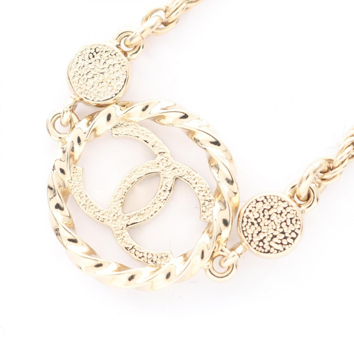 Chanel Necklace CC Logo Pink Choker — view 2