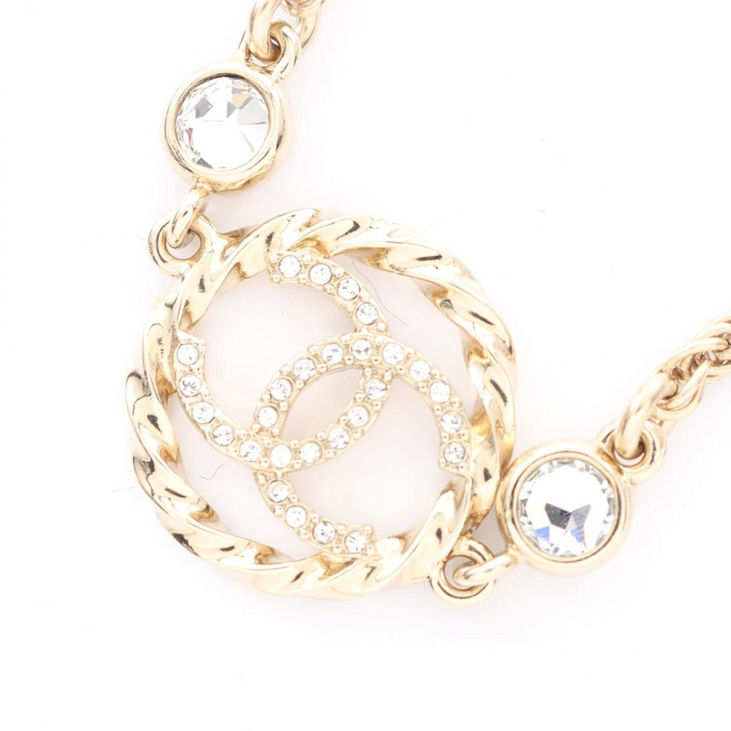 Chanel Necklace CC Logo Pink Choker