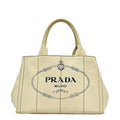 Prada Tote Canapa Ivory White 1 Bg439