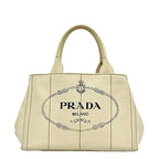 Prada Tote Canapa Ivory White 1 Bg439
