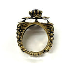Gucci Flower Cocktail Ring S White Stones And GP — view 4