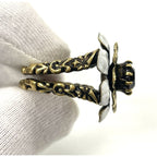 Gucci Flower Cocktail Ring S White Stones And GP — view 8