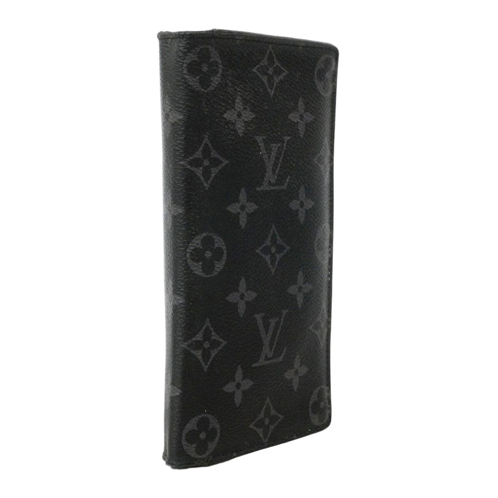 Louis Vuitton Wallet Monogram Eclipse Portefeuille Brazza Black — view 2