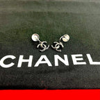 Chanel Coco Mark Motif Plated Earrings Accessories 13BB — view 2