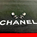 Chanel Coco Mark Motif Plated Earrings Accessories 13BB