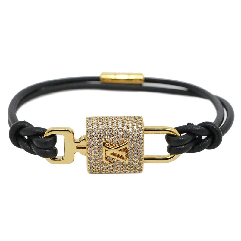 Louis Vuitton Bracelet Padlock M8217 F Gold Rhinestone Accessories — view 2