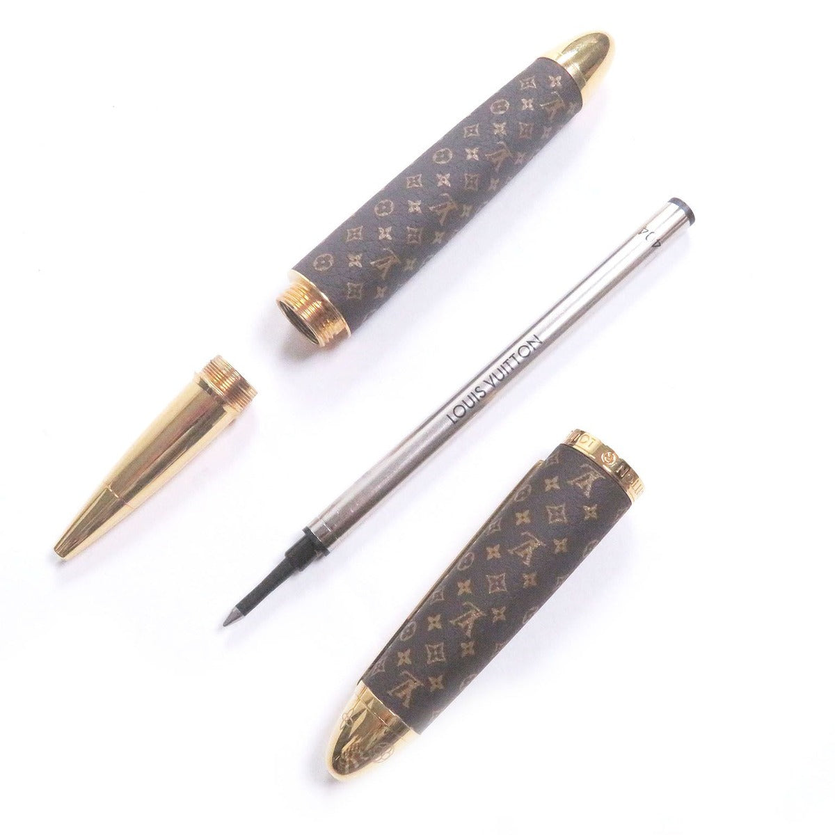 Louis Vuitton Ballpoint Pen Monogram Brown Gold — view 2