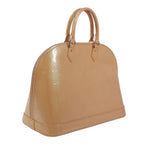 Louis Vuitton Alma GM Enamel Leather Beige Handbag Gold — view 2