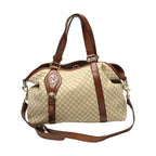Gucci 2-Way Shoulder Bag Diamante Tote Antique Brown