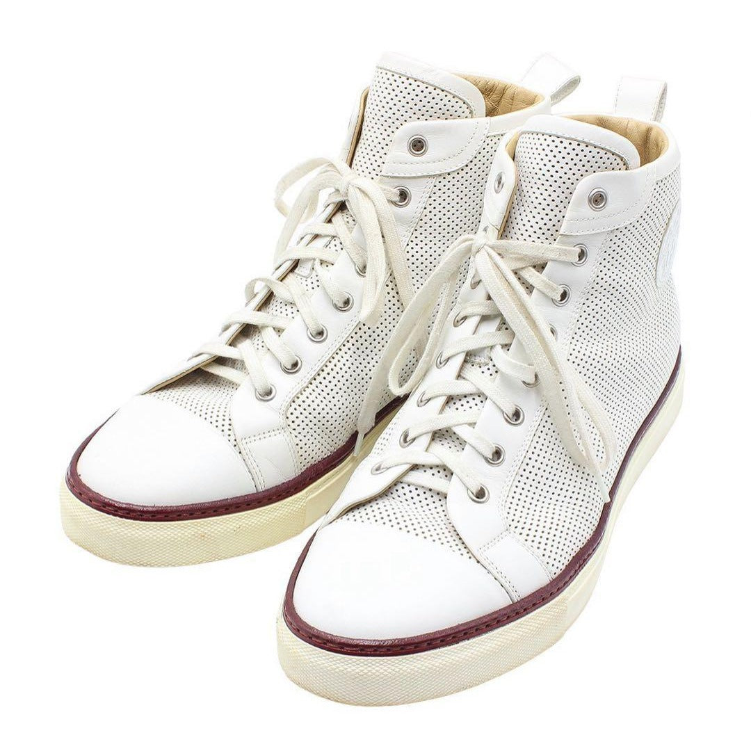 Hermes Perforated Leather High Cut Sneakers Size 42 — view 2