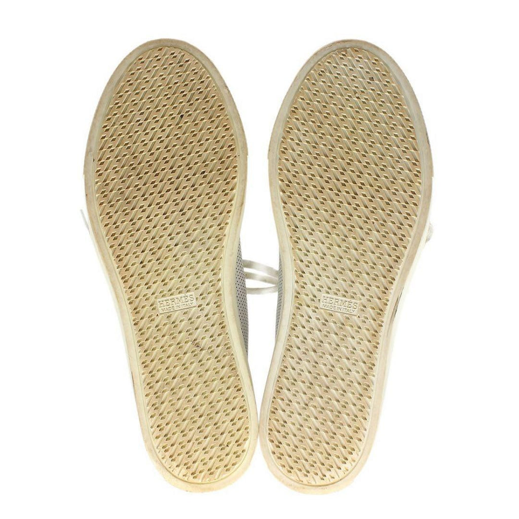 Hermes Perforated Leather High Cut Sneakers Size 42 — view 4