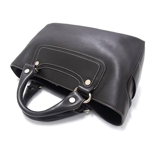 Celine Handbag Macadam Boogie Bag Dark Brown Leather — view 4