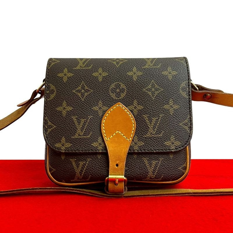 Louis Vuitton Vintage Cartesiere PM Monogram Leather Shoulder Bag Pochette