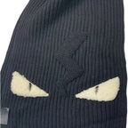 Fendi Muffler Wool Black Mon Star Scarf — view 3