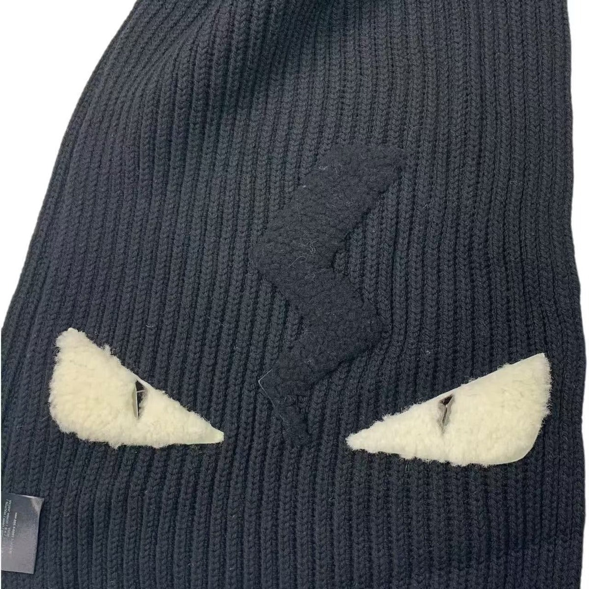 Fendi Muffler Wool Black Mon Star Scarf — view 3