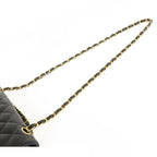 Chanel Classic Black Gold Lambskin Double Flap Chain Shoulder Bag — view 4