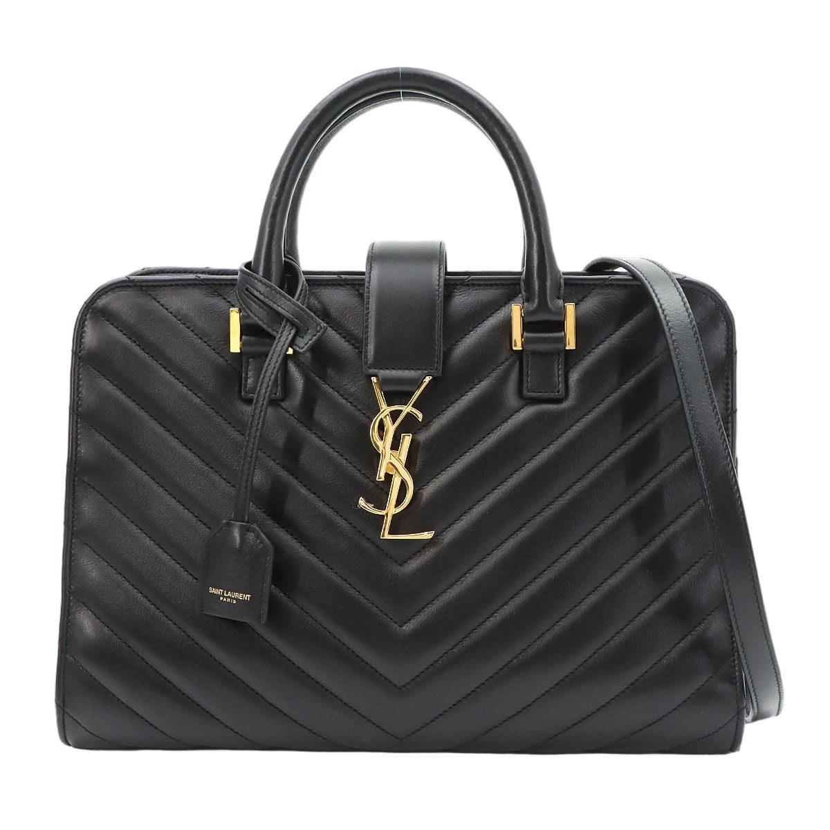 Saint Laurent Cabas 2-Way Bag Leather Black