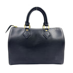 Louis Vuitton Speedy 25 Epi Noir Leather Black Handbag Gold