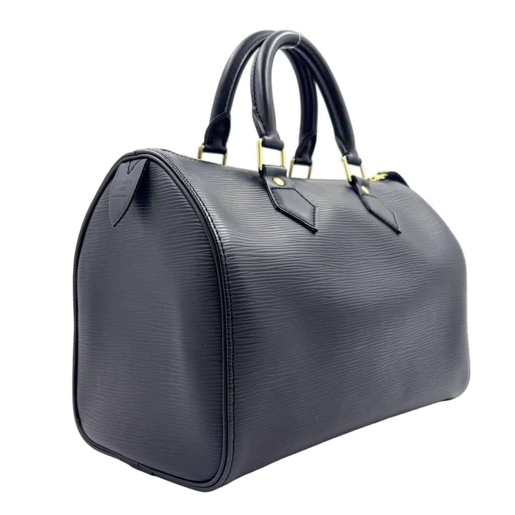 Louis Vuitton Speedy 25 Epi Noir Leather Black Handbag Gold — view 2